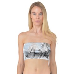 Awesome Running Horses In The Snow Bandeau Top by FantasyWorld7