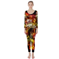 Fire Tiger Long Sleeve Catsuit by stockimagefolio1