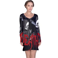 Death - Halloween Long Sleeve Nightdress by Valentinaart