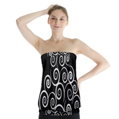 Abstract Spiral Christmas Tree Strapless Top by Mariart