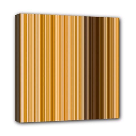 Brown Verticals Lines Stripes Colorful Mini Canvas 8  X 8  by Mariart