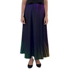 Colorful Light Ray Border Animation Loop Rainbow Motion Background Space Flared Maxi Skirt by Mariart