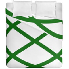 Lissajous Small Green Line Duvet Cover Double Side (california King Size) by Mariart