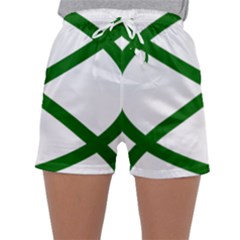 Lissajous Small Green Line Sleepwear Shorts by Mariart