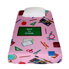 Back To School Fitted Sheet (single Size) by Valentinaart