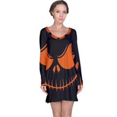 Halloween Long Sleeve Nightdress by Valentinaart