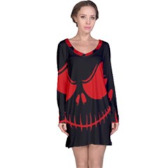 Halloween Long Sleeve Nightdress by Valentinaart