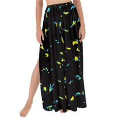 Splatter Abstract Dark Pattern Maxi Chiffon Tie-up Sarong by dflcprints