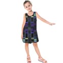 Biostatistics Line Blue Kids  Sleeveless Dress View1