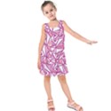 Conversational Triangles Pink White Kids  Sleeveless Dress View1