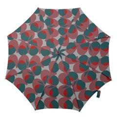 Pink Red Grey Three Art Hook Handle Umbrellas (small) by Mariart