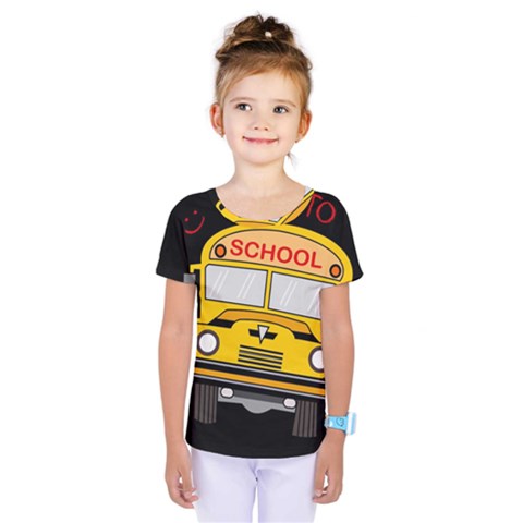 Back To School - School Bus Kids  One Piece Tee by Valentinaart