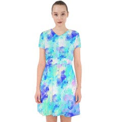 Transparent Colorful Rainbow Blue Paint Sky Adorable In Chiffon Dress by Mariart