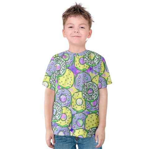 Donuts Pattern Kids  Cotton Tee by ValentinaDesign