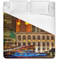 Shanghai Skyline Architecture Duvet Cover (king Size) by BangZart