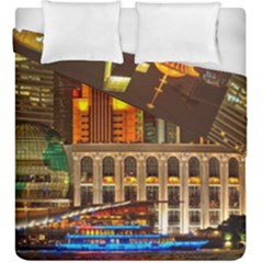 Shanghai Skyline Architecture Duvet Cover Double Side (king Size) by BangZart