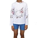 Unicorn sheep Kids  Long Sleeve Swimwear View1