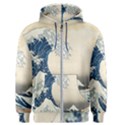 The Classic Japanese Great Wave off Kanagawa by Hokusai Men s Zipper Hoodie View1