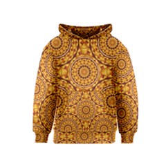 Golden Mandalas Pattern Kids  Pullover Hoodie by linceazul