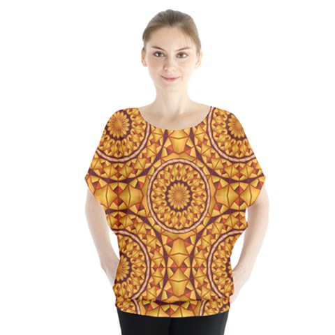 Golden Mandalas Pattern Blouse by linceazul