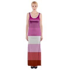 Lesbian Pride Flag Maxi Thigh Split Dress by Valentinaart