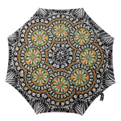 High Contrast Mandala Hook Handle Umbrellas (medium) by linceazul