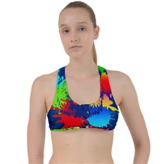 Lion Criss Cross Racerback Sports Bra by stockimagefolio1