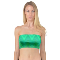 Green Zig Zag Chevron Classic Pattern Bandeau Top by Nexatart