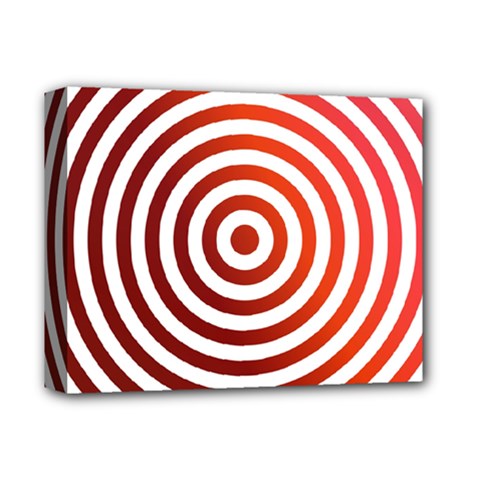 Concentric Red Rings Background Deluxe Canvas 14  X 11  by Nexatart