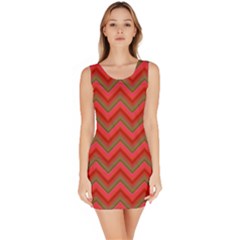 Background Retro Red Zigzag Bodycon Dress by Nexatart