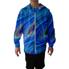 Oval Ellipse Fractal Galaxy Hooded Wind Breaker (kids) by Nexatart