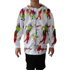 Golfers Athletes Hooded Wind Breaker (kids) by Nexatart