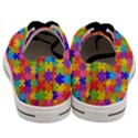 Funny Colorful Purple Pink Orange Yellow Blue Solved Jigsaw Puzzle Men s Low Top Canvas Sneakers View4