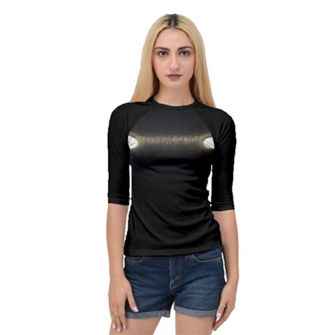 Black Lite! Quarter Sleeve Raglan Tee by norastpatrick