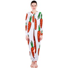 Fruit Vegetable Carrots Onepiece Jumpsuit (ladies)  by Mariart