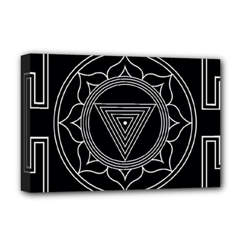 Kali Yantra Inverted Deluxe Canvas 18  X 12   by Mariart