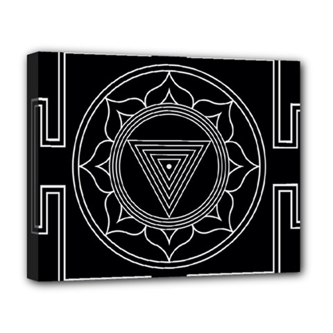 Kali Yantra Inverted Deluxe Canvas 20  X 16   by Mariart