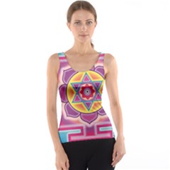 Kali Yantra Inverted Rainbow Tank Top by Mariart