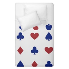 Playing Cards Hearts Diamonds Duvet Cover Double Side (single Size) by Mariart