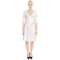 Rosette Flower Floral Wrap Up Cocktail Dress by Mariart