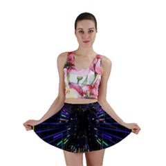 Seamless 3d Animation Digital Futuristic Tunnel Path Color Changing Geometric Electrical Line Zoomin Mini Skirt by Mariart