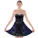 Seamless 3d Animation Digital Futuristic Tunnel Path Color Changing Geometric Electrical Line Zoomin Strapless Bra Top Dress View1
