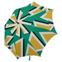 Triangles Texture Shape Art Green Yellow Hook Handle Umbrellas (Small) View2