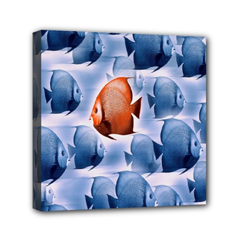 Swim Fish Mini Canvas 6  X 6  by Mariart