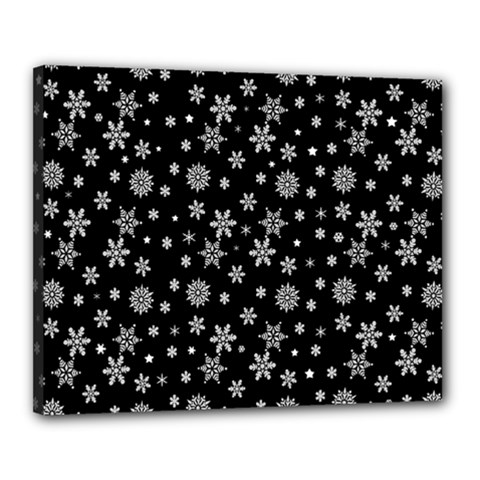 Xmas Pattern Canvas 20  X 16  by Valentinaart