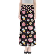 Sweet Pattern Full Length Maxi Skirt by Valentinaart