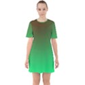 Course Colorful Pattern Abstract Green Sixties Short Sleeve Mini Dress View1