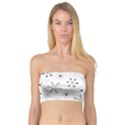 Black Holiday Snowflakes Bandeau Top View1