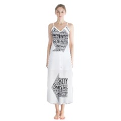 Recycling Generosity Consumption Button Up Chiffon Maxi Dress by Nexatart