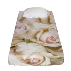 Pastel Roses Antique Vintage Fitted Sheet (single Size) by Nexatart